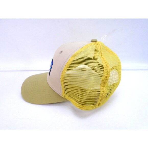 Patagonia Baseball Mens Cap Trucker Snap Back Yellow Mesh Logo Hat One Size - Picture 2 of 6